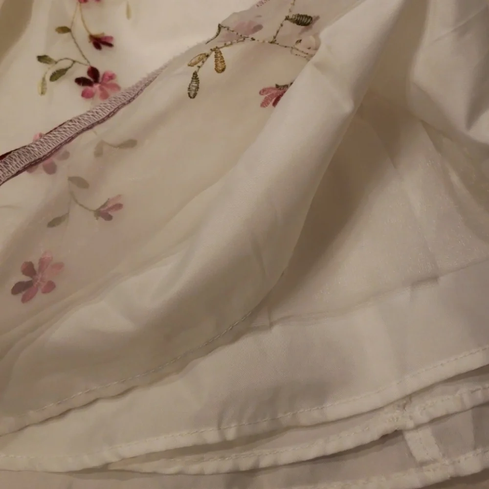 George Tulled Embroidered Dress 12mo Wht/Red - Picture 8 of 9